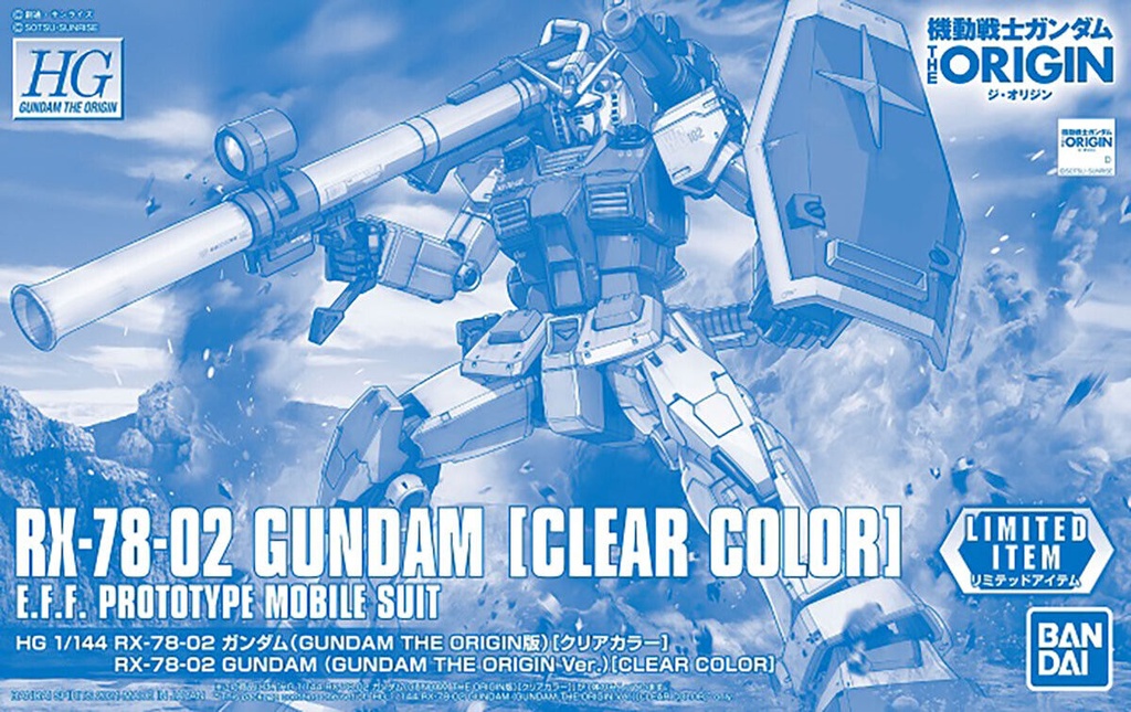 Hg Gundam Rx-78-2 Origin Clear Clr 1/144