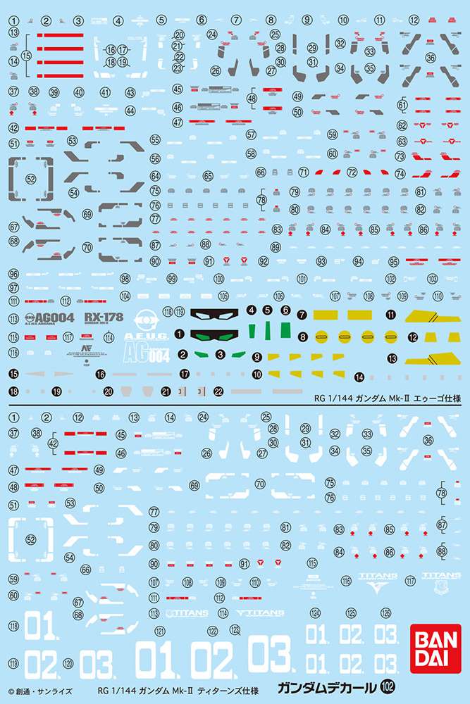 Gundam Decal Rg Gundam Mk-Ii